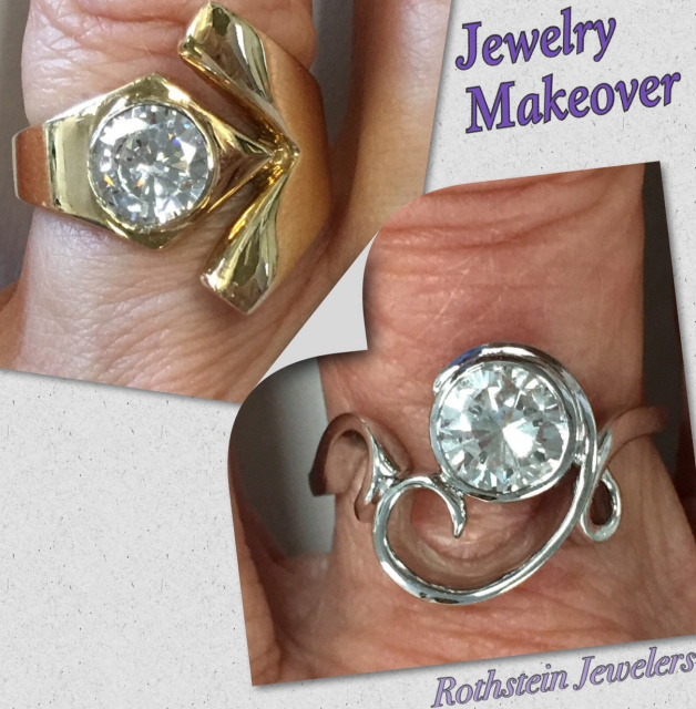 Ring Makeover with 2 carat diamond at Rothsteins
